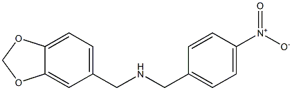 (2H-1,3-benzodioxol-5-ylmethyl)[(4-nitrophenyl)methyl]amine Structure