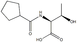 (2S,3R)-2-[(cyclopentylcarbonyl)amino]-3-hydroxybutanoic acid 结构式