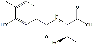 (2S,3R)-3-hydroxy-2-[(3-hydroxy-4-methylbenzoyl)amino]butanoic acid Structure