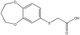 (3,4-dihydro-2H-1,5-benzodioxepin-7-ylthio)acetic acid 结构式