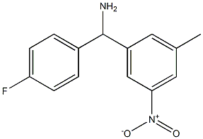 (4-fluorophenyl)(3-methyl-5-nitrophenyl)methanamine Structure