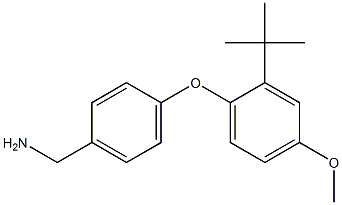 [4-(2-tert-butyl-4-methoxyphenoxy)phenyl]methanamine 化学構造式