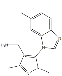 [5-(5,6-dimethyl-1H-1,3-benzodiazol-1-yl)-1,3-dimethyl-1H-pyrazol-4-yl]methanamine