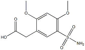 [5-(aminosulfonyl)-2,4-dimethoxyphenyl]acetic acid Structure