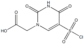 [5-(chlorosulfonyl)-2,4-dioxo-3,4-dihydropyrimidin-1(2H)-yl]acetic acid Struktur