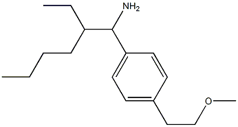 1-(1-amino-2-ethylhexyl)-4-(2-methoxyethyl)benzene Struktur