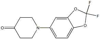 1-(2,2-difluoro-1,3-benzodioxol-5-yl)piperidin-4-one Structure