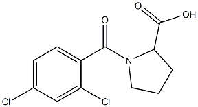 1-(2,4-dichlorobenzoyl)pyrrolidine-2-carboxylic acid Structure