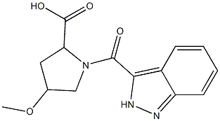 1-(2H-indazol-3-ylcarbonyl)-4-methoxypyrrolidine-2-carboxylic acid Structure