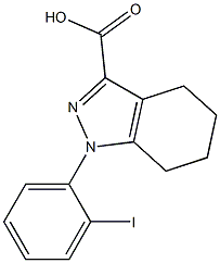 1-(2-iodophenyl)-4,5,6,7-tetrahydro-1H-indazole-3-carboxylic acid Struktur