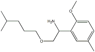 1-(2-methoxy-5-methylphenyl)-2-[(4-methylpentyl)oxy]ethan-1-amine Struktur