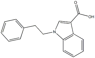 1-(2-phenylethyl)-1H-indole-3-carboxylic acid 结构式