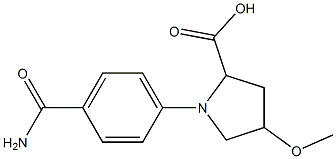 1-(4-carbamoylphenyl)-4-methoxypyrrolidine-2-carboxylic acid