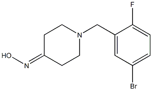 1-(5-bromo-2-fluorobenzyl)piperidin-4-one oxime Structure