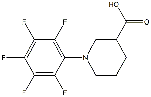 1-(pentafluorophenyl)piperidine-3-carboxylic acid 化学構造式