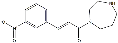 1-[(2E)-3-(3-nitrophenyl)prop-2-enoyl]-1,4-diazepane Structure
