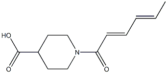 1-[(2E,4E)-hexa-2,4-dienoyl]piperidine-4-carboxylic acid