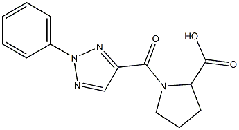 1-[(2-phenyl-2H-1,2,3-triazol-4-yl)carbonyl]pyrrolidine-2-carboxylic acid Struktur