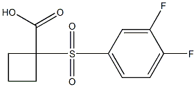 1-[(3,4-difluorophenyl)sulfonyl]cyclobutanecarboxylic acid Structure