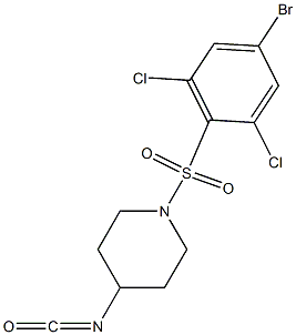 1-[(4-bromo-2,6-dichlorobenzene)sulfonyl]-4-isocyanatopiperidine Structure