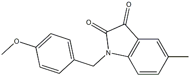 1-[(4-methoxyphenyl)methyl]-5-methyl-2,3-dihydro-1H-indole-2,3-dione