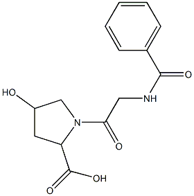 1-[(benzoylamino)acetyl]-4-hydroxypyrrolidine-2-carboxylic acid|