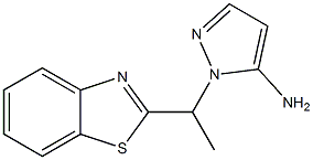 1-[1-(1,3-benzothiazol-2-yl)ethyl]-1H-pyrazol-5-amine 化学構造式