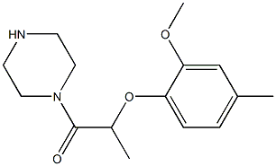 1-[2-(2-methoxy-4-methylphenoxy)propanoyl]piperazine