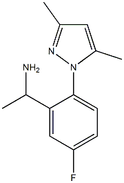 1-[2-(3,5-dimethyl-1H-pyrazol-1-yl)-5-fluorophenyl]ethan-1-amine Structure