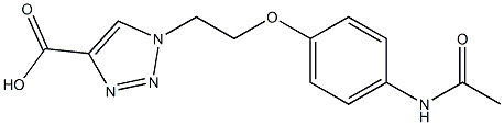 1-[2-(4-acetamidophenoxy)ethyl]-1H-1,2,3-triazole-4-carboxylic acid Struktur