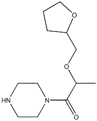 1-[2-(tetrahydrofuran-2-ylmethoxy)propanoyl]piperazine Struktur