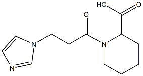 1-[3-(1H-imidazol-1-yl)propanoyl]piperidine-2-carboxylic acid 结构式