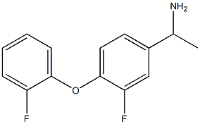 1-[3-fluoro-4-(2-fluorophenoxy)phenyl]ethan-1-amine Structure