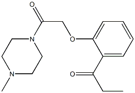 1-{2-[2-(4-methylpiperazin-1-yl)-2-oxoethoxy]phenyl}propan-1-one Struktur