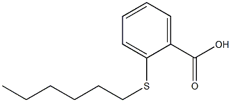 2-(hexylsulfanyl)benzoic acid Structure