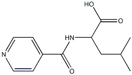 2-(isonicotinoylamino)-4-methylpentanoic acid Structure