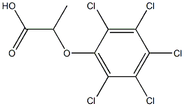 2-(pentachlorophenoxy)propanoic acid 化学構造式