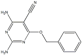 2,4-diamino-6-(benzyloxy)pyrimidine-5-carbonitrile Structure