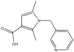 2,5-dimethyl-1-(pyridin-3-ylmethyl)-1H-pyrrole-3-carboxylic acid Structure