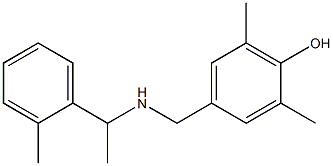 2,6-dimethyl-4-({[1-(2-methylphenyl)ethyl]amino}methyl)phenol Structure