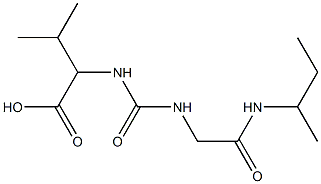 2-[({[2-(sec-butylamino)-2-oxoethyl]amino}carbonyl)amino]-3-methylbutanoic acid Struktur