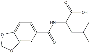 2-[(1,3-benzodioxol-5-ylcarbonyl)amino]-4-methylpentanoic acid Structure