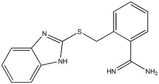 2-[(1H-1,3-benzodiazol-2-ylsulfanyl)methyl]benzene-1-carboximidamide Struktur