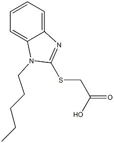 2-[(1-pentyl-1H-1,3-benzodiazol-2-yl)sulfanyl]acetic acid Struktur