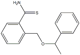 2-[(1-phenylethoxy)methyl]benzenecarbothioamide Struktur
