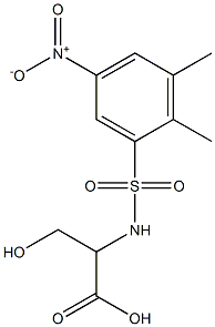 2-[(2,3-dimethyl-5-nitrobenzene)sulfonamido]-3-hydroxypropanoic acid Structure