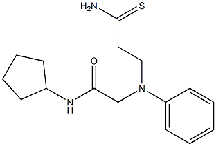 2-[(2-carbamothioylethyl)(phenyl)amino]-N-cyclopentylacetamide