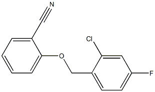 2-[(2-chloro-4-fluorophenyl)methoxy]benzonitrile,,结构式