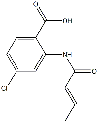2-[(2E)-but-2-enoylamino]-4-chlorobenzoic acid Struktur