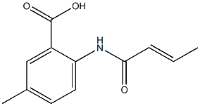 2-[(2E)-but-2-enoylamino]-5-methylbenzoic acid Struktur
